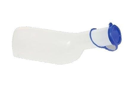 Urinflasche für Männer 1000 ml milchig mit Deckel