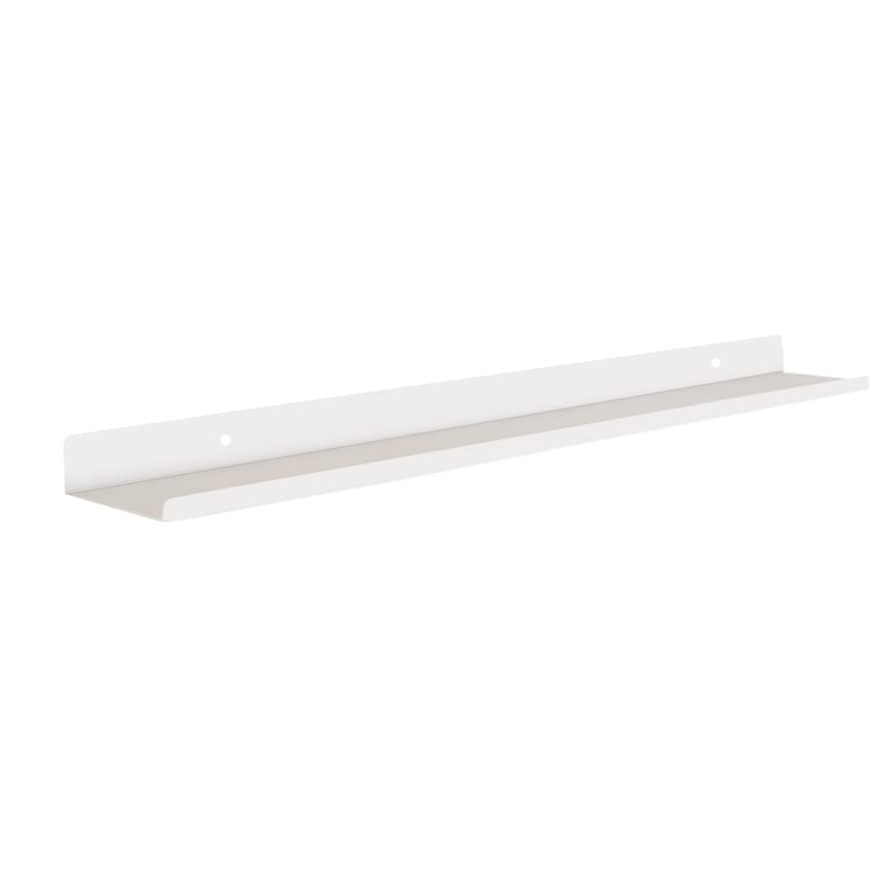 MILUKA Floating Shelf White 70 cm | Metal Shelves for Picture Shelf Ledge and Photo Shelf | Floating Shelves for Bedroom, Kitchen Storage and Bathroom Storage in Home Decor | Wall Shelf (1. White)
