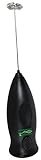 Black MatchaDNA Handheld Electric Milk Frother - Battery Operated Frother (Black Handheld Electric Milk Frother)