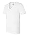 Bella + Canvas Unisex Jersey Short Sleeve Deep V-Neck Tee (White) (XL)