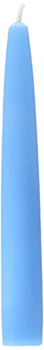 Zest Candle 12-Piece Taper Candles, 6-Inch, Light Blue