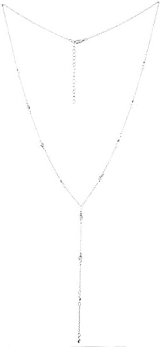 Lariatneck Y Lariat Necklace for Women Long Drop CZ Station Y shape Necklace Chain