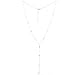 Lariatneck Y Lariat Necklaces for Women Long Drop Silver CZ Station Y Necklace Chain