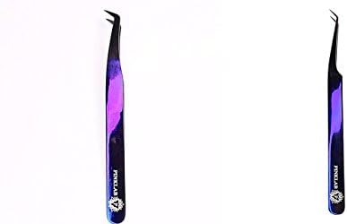 Rev Pro Purple / 2 pack tweezers set/Volume & Isolation/for Eyelash Extension By PINKLAB