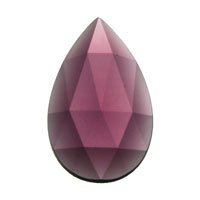 Stained Glass Jewels - 40x24mm Tear Drop Faceted - Amethyst
