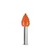 Set of 5, 1/4 inch Shank, Ball Nose, Cylinder, Flame, Sphere, Extra Coarse Grit, Orange - End mill & Carbide Burr Kit by Saburr Tooth - Rotary, Shank, Wood, Power carving & cutting tools 