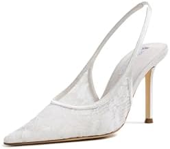 Amazon.com | Tony Bianco Women's Noni Lace Slingbacks, Ivory
