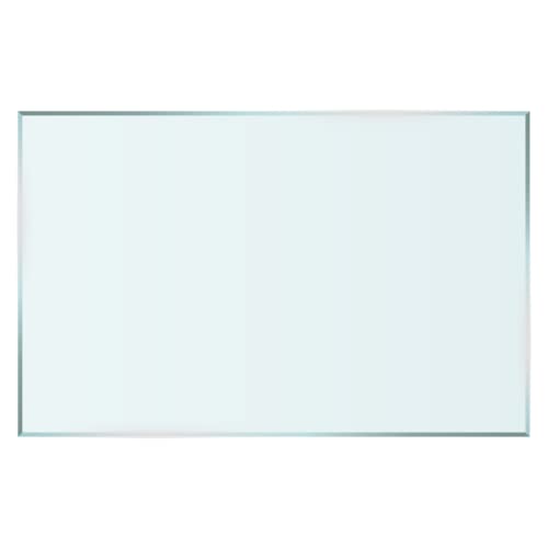 Euro Tische Plaque en Verre 115x65cm pour poêle à Bois et Table en Verre à facettes, Plaque de Protection avec Verre de sécurité trempé de 6mm Plaque pareétincelles, de cheminée (Verre Clair)
