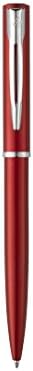 Waterman-Allure: Red Lacquer, Ballpoint Pen, Chrome Trims, Push Mechanism – Comes in Gift Box