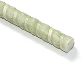 Eco Pultrusions Fiberglass Pultruded Bar 72 Inchx3/8 Inch Fiberglass Rebar 18 Pack