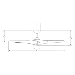 Zephyr Smart Indoor and Outdoor 3-Blade Ceiling Fan