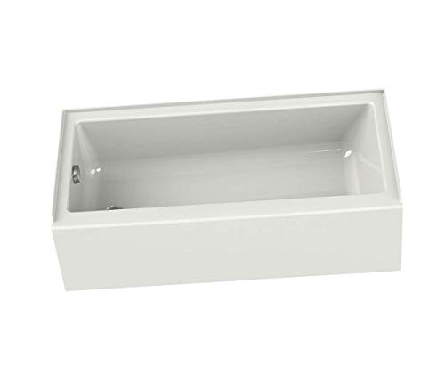 MAAX 106348-R-000-001 Rubix Access Rectangular Acrylic Soaking Bathtub with Right Hand Drain, 59.875-in L x 30.125-in W x 14-in H, White