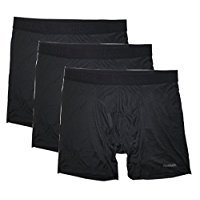 Reebok Mens Breathable 3PK Boxer Briefs Black L