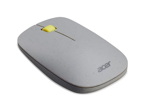 Acer Vero Mouse AMR020 - Wireless Mouse (2.4 GHz Wireless Mouse, 1200 DPI, Smart Power Management, Ergonomic Mouse for Right and Left Hands, Quiet Mouse Wheel, 30% PCR Plastic Content) Grey