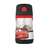 Thermos FUNtainerStainless Steel10 oz Leak-Proof Straw Bottle- Cars