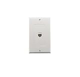 1 Port Cat6 Wall Plate and Keystone,Yomyrayhu,RJ45 Jack Ethernet Connector,Female to Female,White