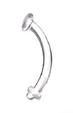 16g Clear Curved Eyebrow Ring Body Jewelry Piercing Retainer with O Ring 16 Gauge 3/8