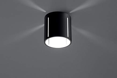 SOLLUX Inez Lamp Aluminium Lighting LED Light Bulb Round Minimalist Lampshade Easy Installation Black Colour 10x10x10 cm Ceiling Lamp - Image 5