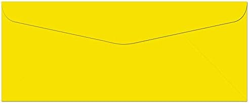 Note Card Cafe Colored Letter Envelopes #10 | Yellow | 40 Pack | 9.5 x 4.125 in | Press and Seal Flap | for Business, Letters, Greeting Cards, Thank You Notes, Mailing Invitations, Documents
