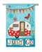 Evergreen Life is an Adventure Just Go Double-Sided Burlap Garden Flag - 12.5”W x 18