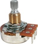 Bourns Guitar & Amp Potentiometer, 250K Audio, Knurled Split Shaft
