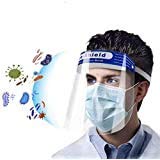 5pcs 3M Adhesive Safety Face Shield Full Protection Cap Wide Visor Resistant Spitting Anti-Fog Lens, Lightweight Adjustable Transparent Face Shield for Men Women (5 PCS) HARDWAREUAE