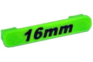 HANDMADE Identification Labels Compatible with Toolbox widget Vertical PRO Wrench Holders (Metric, Neon Green with Black Text)