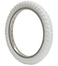 white bicycle tires