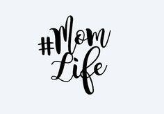 Chase Grace Studio Mom Life #Momlife Family Vinyl Decal Sticker|Black|Cars Trucks Vans SUV Jeeps Laptops Wall Art|5.5