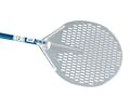 Professional 13-inch Perforated Circular Pizza Peel with 47-inch Handle