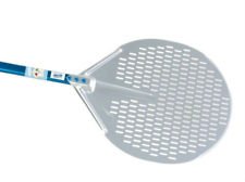 Professional 13-inch Perforated Circular Pizza Peel with 47-inch Handle