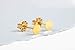 Tiny Round Dot Disc Stud Earrings in 925 Sterling Silver, Gold Vermeil, or Rose Gold Vermeil | Dainty Minimalist Earrings for Women (Gold Vermeil, 4mm)