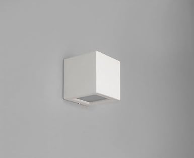 Wandleuchte Gips Weiss 1x E27 Max 40watt 230v Wandlampe Keramik