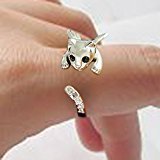 Cat Lovers Kitty Rings Silver-tone, Black, and Gold-tone, Swarvoski Crystal Eyes & Tail Jewelry
