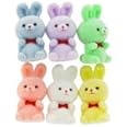 Pastel Miniature Flocked Bunnies with Curled EarsNew by: CC