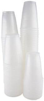 Plexware 7 Oz. Plastic Clear/Transparent Cups 12 Packs Of 100 (Total 1200 Cups)