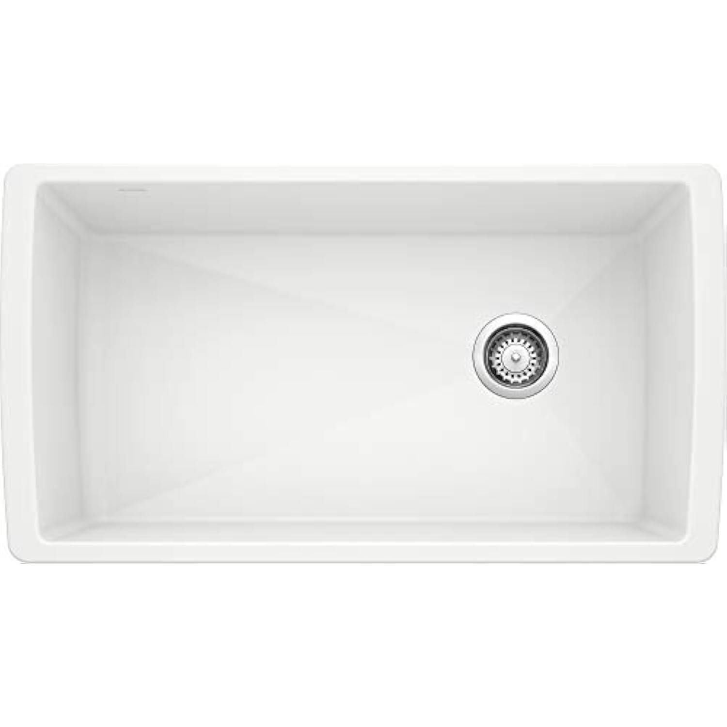 BLANCO, White 441767 DIAMOND SILGRANIT Super Single Undermount Kitchen