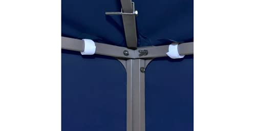 Dachplane für Pavillon mit Kaminabzug Gartenbauten Pavillon-Rahmen Dächer für Pavillions stabil 310 g/m² 4×3 m Blau – Bild 3