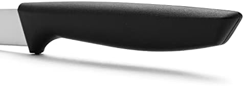Faca vegetal de aço inoxidável. Faca profissional para legumes para descascar frutas e legumes. Cabo ergonómico de polioximetileno e lâmina de 110 mm. Série Nice. Cor preta.