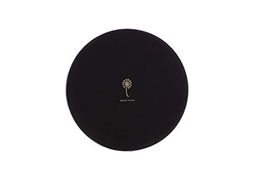 Silver Dia 13.5'' Round Glossy Croc Decorative Ottoman Coffee Table Serving Tray Cosmetic Vanity Tray for Perfume Jewelry Makeup By Decor Trends (1, 1 Silver)
