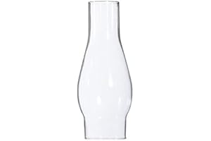B&P Lamp® 2 5/8 Inch by 8 1/2 Inch Clear Glass Lamp Chimney with 3 5/8 Inch Outside Diameter Bulge for Vintage and Antique Style Globes