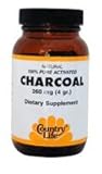 Country Life Charcoal -- 260 mg - 100 Capsules