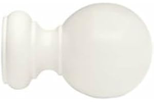Kirsch Wood Trends Classics Ball Finial, for 1 3/8" pole, White (MPN# 5608EG025)