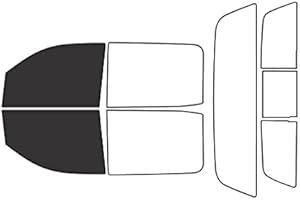 Rvinyl Window Tint Kit Compatible with Chevrolet Silverado 2014-2018 4 Door - Black 20% - Single Ply No Bubble Film - Do it Yourself Vehicle Front Precut Kit