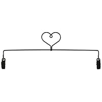 Ackfeld Manufacturing 35652 12in Heart Clip Holder Hanger, Charcoal