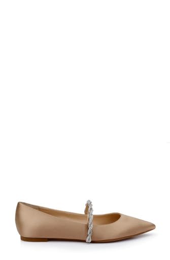 JEWEL BADGLEY MISCHKA VANA POINTED FLATS WITH EMBELLISHED STRAPS