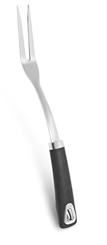Internet's Best Stainless Steel Cooking And BBQ Fork With Rubber Grip | Grilling Fork | Handle | Comfort Grip | Smoker Charcoal Gas Electric Cooking Utensil