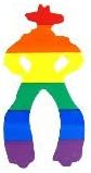 Rainbow CowPerson Sticker