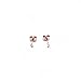 Honeycat Mini Moon Stud Earrings in 18k Rose Gold Plate | Minimalist, Delicate Jewelry (RG)