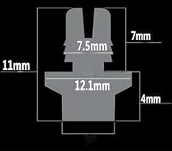 100pcs Wheel Rim Lip Rivets Nuts of 7.5mm/0.3in